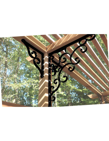 Équerre/potence murale en fer forgé main ELEGANCE