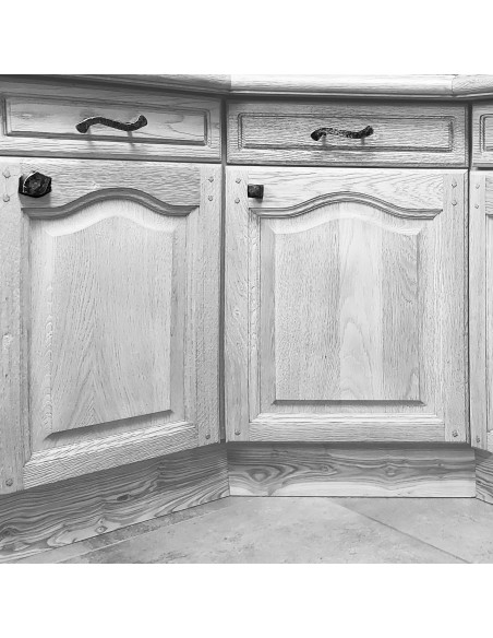 Bouton de meuble en fer forgé main BRIQUE Bouton de meuble en fer forgé main BRIQUE