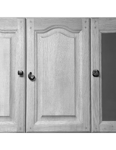 Bouton de meuble en fer forgé main BRIQUE Bouton de meuble en fer forgé main BRIQUE