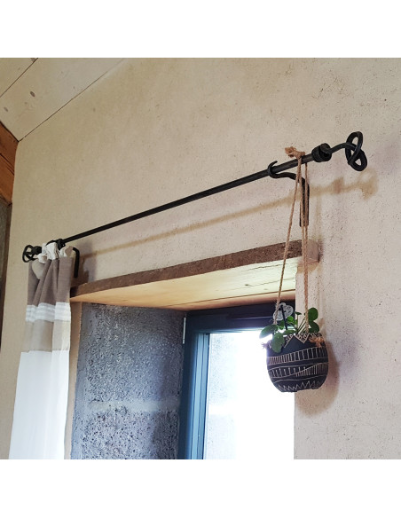 support potence 10cm fer forgé main support potence 10cm fer forgé main