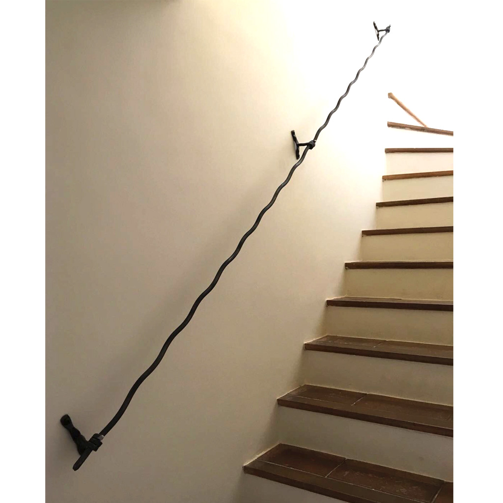 Rampe d'escalier en fer forgé main